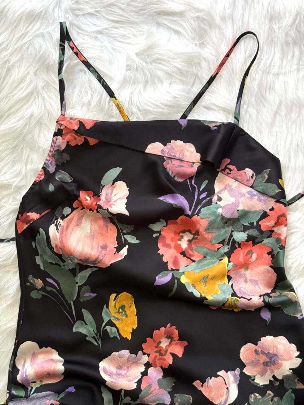 ASTR the Label Floral Satin Midi Slip Dress, NWT - Picture 8 of 15